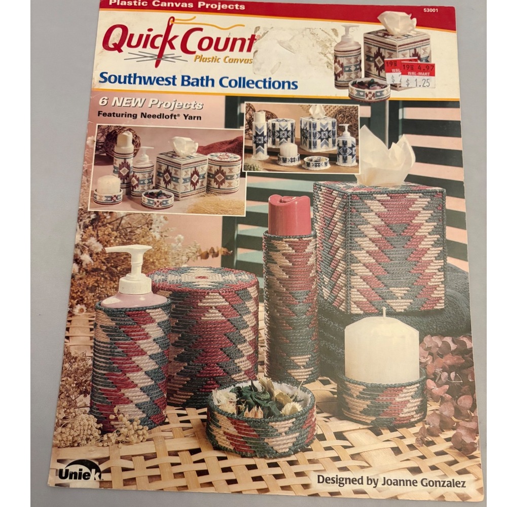 3 Quick Count Plastic Canvas Project Books Alpha Pockets Southwest Quick Easy - Picture 7 of 16